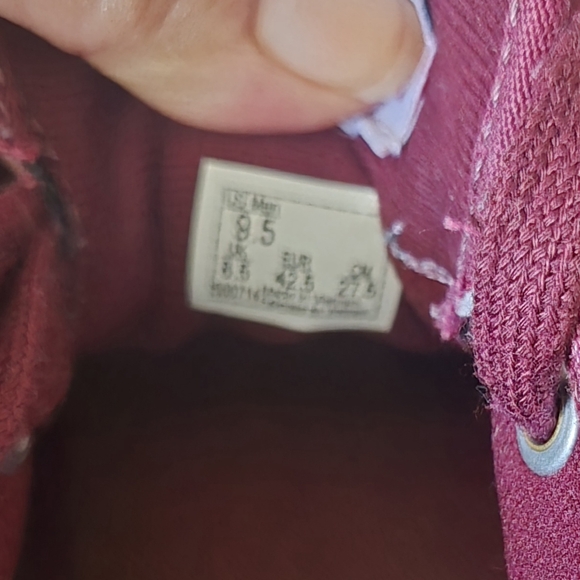 Vans Burgundy and White Sneakers - Picture 7 of 7